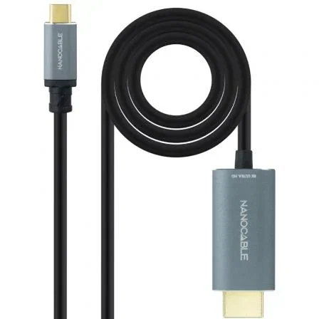 Nanocable Cable Conversor USB-C a HDMI 2.1 8K@60Hz 1,8m Negro Nanocable Cable Conversor USB-C a HDMI 2.1 8K@60Hz 1,8m Negro